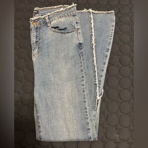 Bebe Blue Flare Wide Leg Jeans Size 8/29